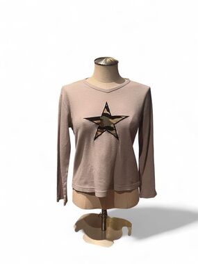 Women’s green Long-Sleeve Star Appliqué Thermal Top